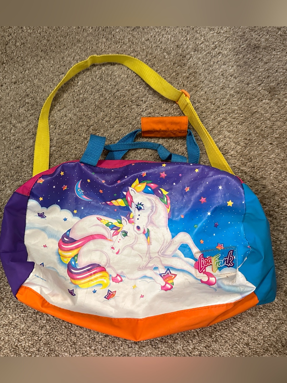 RARE Vintage 90s Lisa Frank Unicorns Bag